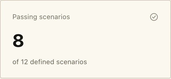 Passing scenarios in the example client workspace